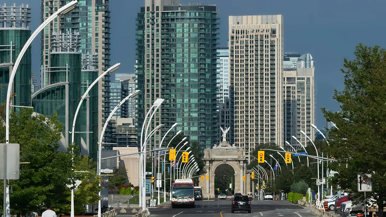 An image of exhibition grounds which is very close to Liberty Village located in Toronto, Canada.
